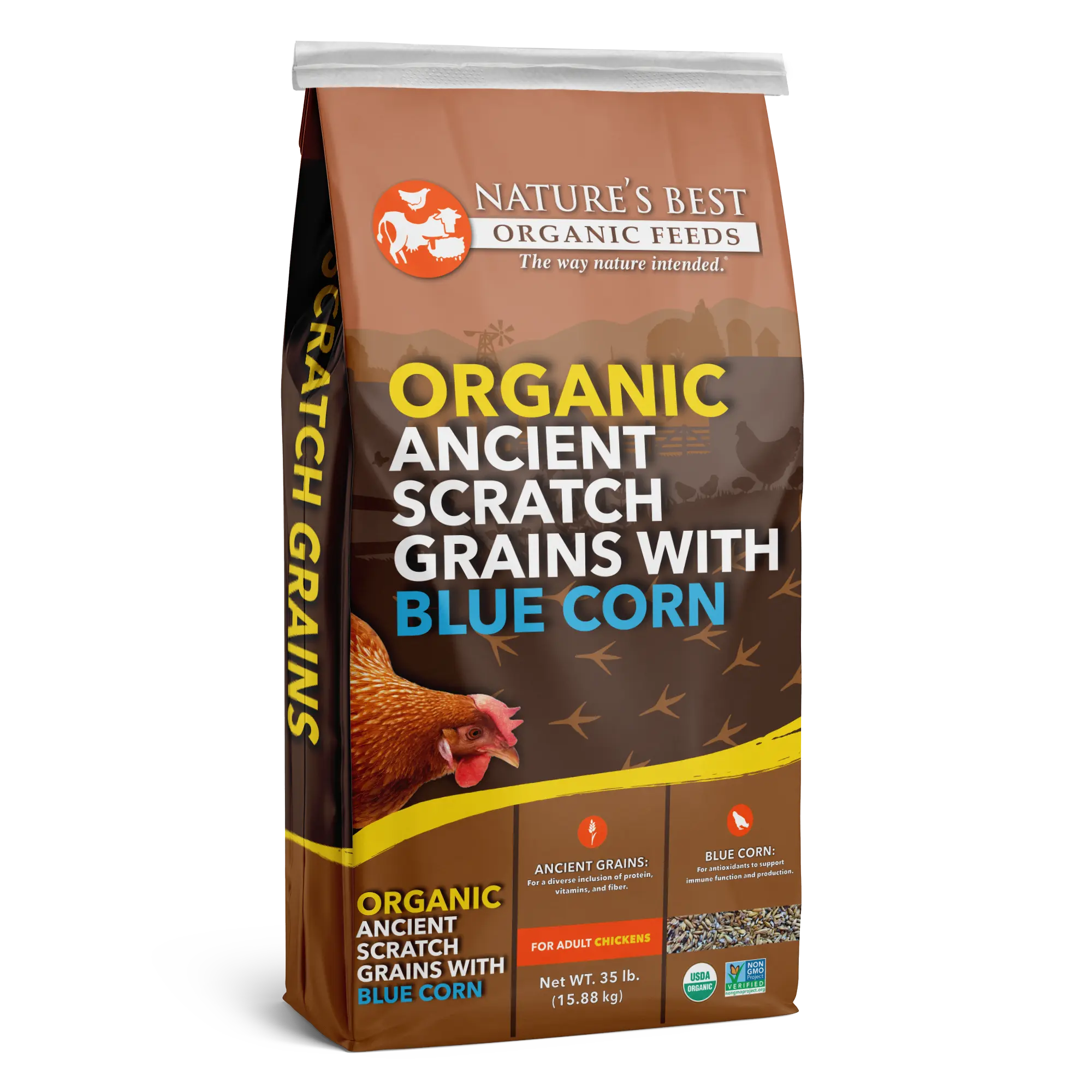 Organic Ancient Scratch Grains and Blue Corn