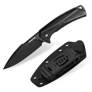 #JumpstartSale Mossy Oak 8 Inch Fixed Blade Knife with Kydex Sheath, D2 Steel Full Tang Outdoor Camping Knife, G10 Handle for Bushcraft,, Camping, Hiking (Black)