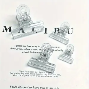 10pcs Plastic Bulldog Clips Assorted Sizes, Utility Paper Clamps, Hinge Clips For Home, Office Use, Chip Clips, Bag Clips, Food Clips