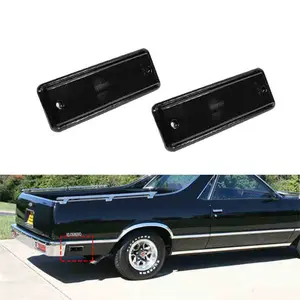 2PCS Smoked Lens Rear Side Marker Light Housings For El Camino & Caballero Malibu 1978 1979 1980 1981 1982 1983 1984 1985 1986 1987 Replace OEM 913417 ﻿