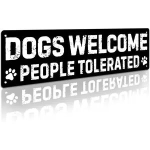 Dog Gifts For Women Funny Wall Decor For Dachshund 10x40inch Golden Retriever German Shepherd French Bulldog Black Lab Poodle & More Pug Corgi Gifts For Corgi Lovers Tin Sign Adds Charm To Any Dog Friendly Space