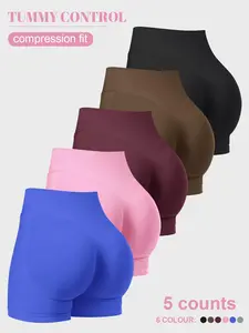 Women's Solid Color High Waist Shapewear Shorts, Tummy Control Butt Lifting Seamless Shaper, High Waisted Shapers, Ladies Shapewear Bottoms for All Seasons