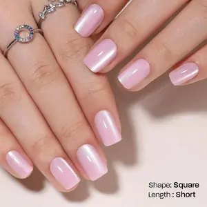 Exsivia Acrylic Press On Nails, Salon Quality, 32 pc set of Different Sizes for Perfect Fit, Nail Glue Not Included
