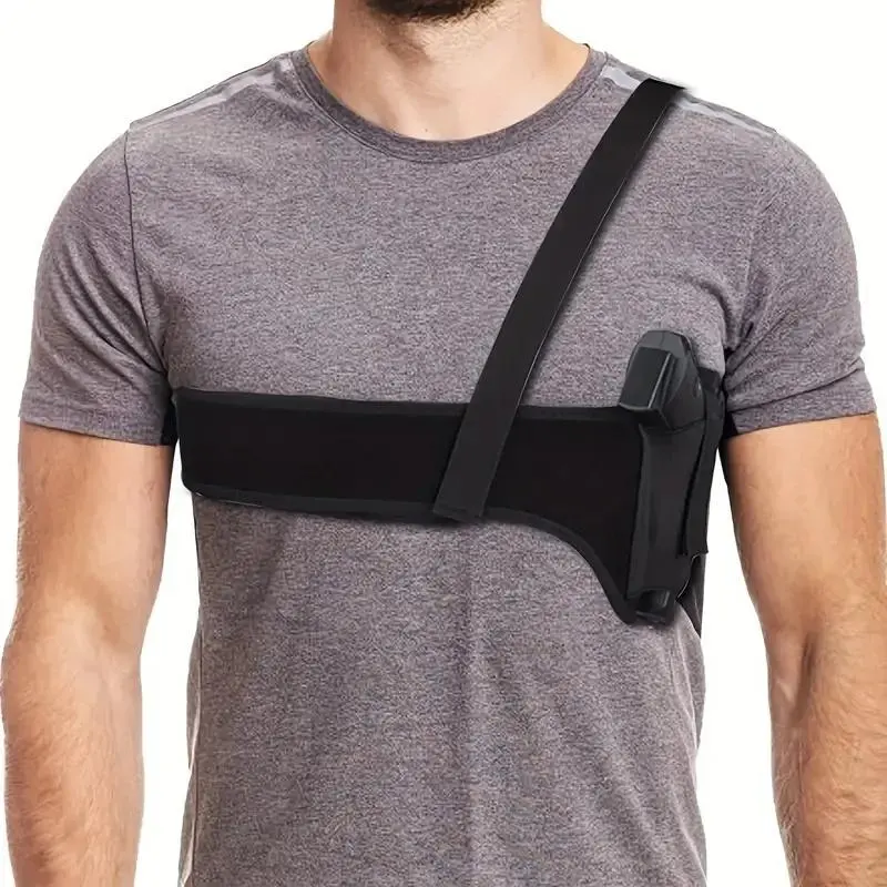 2-in-1 Tactical Shoulder Waist Gear Pouch, Adjustable Equipment Carrier for Airsoft Hunting Training, Breathable Lightweight Outdoor Sports Holster
