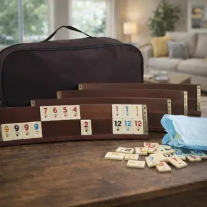 Personalized Wooden Rummikub Set, Oval Rummy Cube Board Game – Custom Family Gift