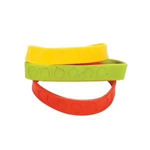 Apple Rubber Bracelets - 24 Pc.