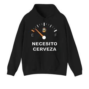 Necesito Cerveza’ Beer Gauge Hoodie | Funny Spanish Drinking Humor Top For Beer Lovers
