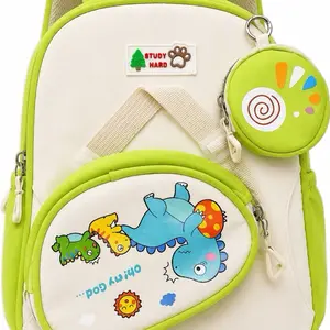 Oxford School Backpack with Front Pouch & Coin Purse, Lightweight Preschool Backpack, 12 x 10x 4 in
