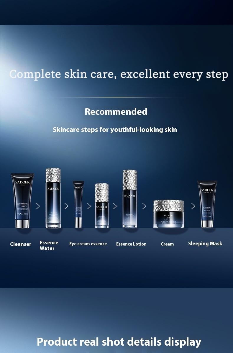 Pro-Xylane & Collagen Skincare Gift Set, Gentle Cleansing and Hydrating Nourishment, 7-Piece Facial Care Collection for Dry Skin, Valentine's Day Gift