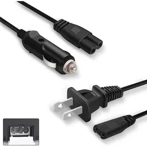 Electric Lunch Box Power Cord Only Compatible with 3 Power Jack  Heater,110V Flat Angle - Use/24V V-Type   Use,Not Universal Wire,Check  Warmer Plug Type Before Purchase