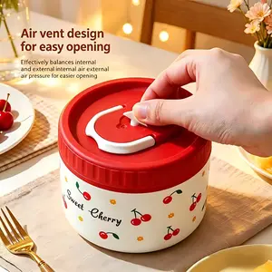 New Stainless Steel Cute Cherry Bento Durable Lunch Box, Detachable Inner Liner with Handle, Two-In-One Design, Model Xinghao 000