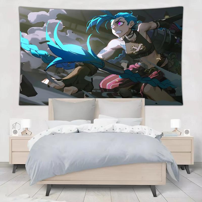 60in x 40in   tapestry  tapestry  Hot A-Arcane j-Jinx Tapestry Wall Hanging Art Decor Bedroom Living Room Decor Hippie Bohemian Wall Tapestry Aesthetic Home Decor  poster  home decor banner wall art bedroom