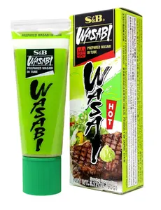 S&B Prepared Wasabi in Tube Family Size 3.17 oz 90 g Convenient Single Unit Packaging Popular in Asian Supermarkets
