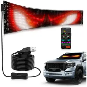 24 Inch LED Devil Eyes Light for   Windshield Tailgate Flexible Dynamic Display with APP Control Customizable DIY Sign Ojos para Carros