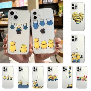 Cute M-Minions Phone Case For Iphone 17 16 15 11 13 14 Pro Max 7 8 Plus X Xr Xs Max 16pro 12mini Transparent Cover
