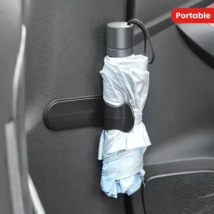 Portable car umbrella holder with suction cup installation and anti-slip base, heavy all-weather design, ergonomic handle, fixed on car/SUV dashboard, floor, wall, Car Storage Organizer, Car Organizers