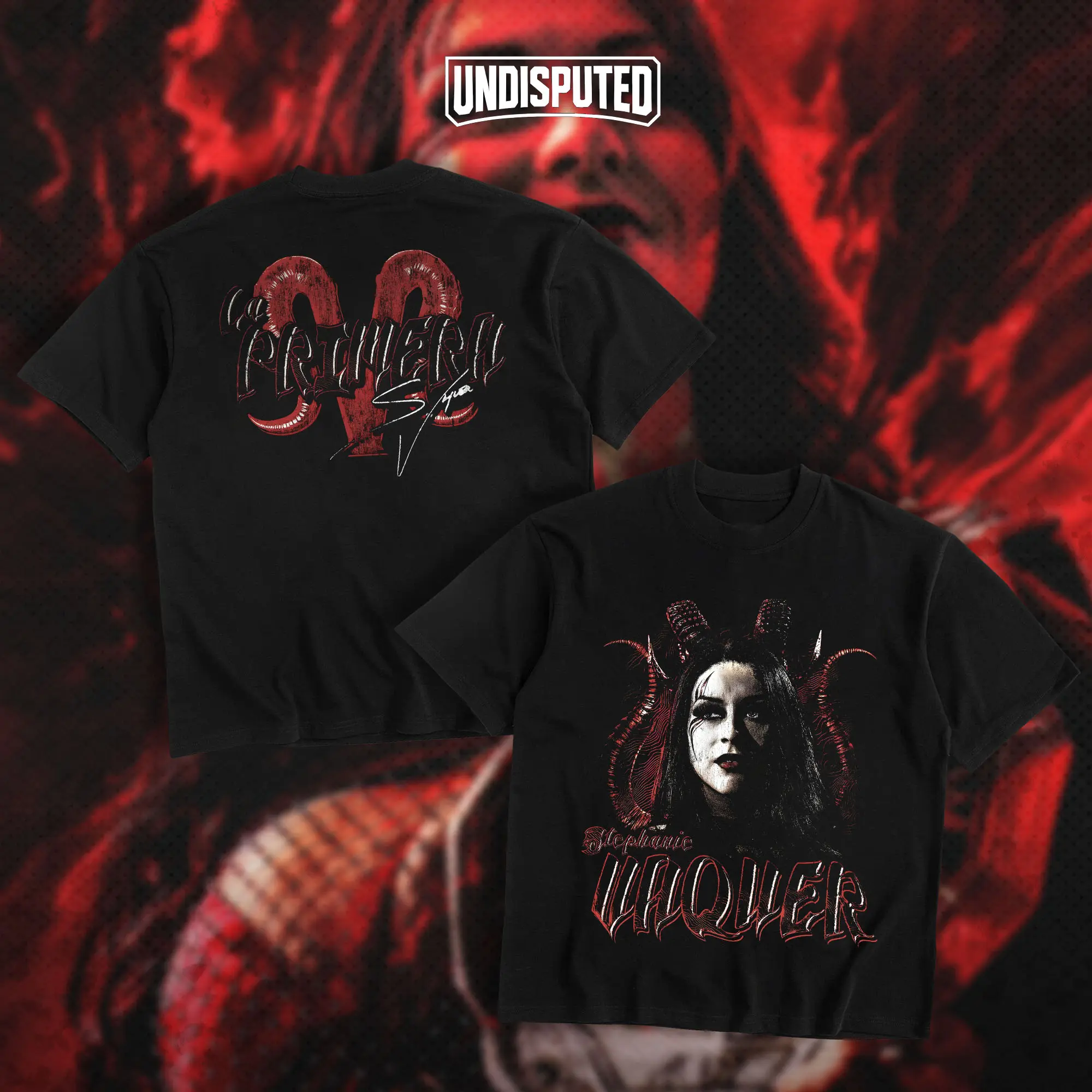 UNDISPUTED Stephanie Vaquer La Primera Heavy Cotton Unisex Shirt WWE Shirt Lucha Tshirt Wrestling Fan Apparel Menswear Womenswear Direct-to-garment Breathable Printing