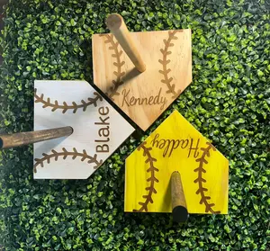 Handmade Wooden Ring Holder for Baseball/Softball Fans - Name Customization
