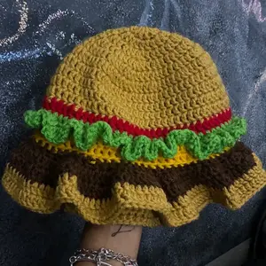 Crochet Burger Hat