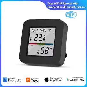 WiFi Tuya Smart Universal Infrared Remote Control with Temperature Humidity Sensor, Compatible with Alexa Google Home, Air Conditioner TV Ac
