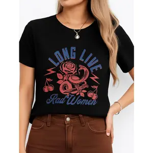 Long Live Rad Women T Shirt Black Casual Wear Personalized Unisex Women's Top Summer Comfortable Breathable Short Sleeve Tee Suitable For All Outfits Made In Usa