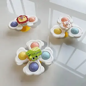 LiKee Strong Suction Cup Fidget Rotating Sensory baby Bath Toys for Baby, Airplane Car Travel Table & Window Toys for Toddler bath toys for babies 6-12 months baby travel essentials for flying