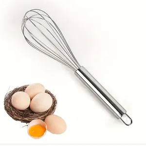 One, Egg Beater, Stainless Steel Egg Whisk, Blender, Blender, for Stirring, Beating Eggs, Stirring and Stirring, Baking Tool, Kitchen Gadgets, Kitchen Accessories, Household Kitchen Utensils, 4 Sizes Available
