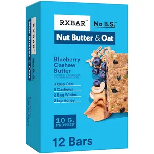 RXBAR Nut Butter and Oat Protein Bars, Protein Snacks, Snack Bars