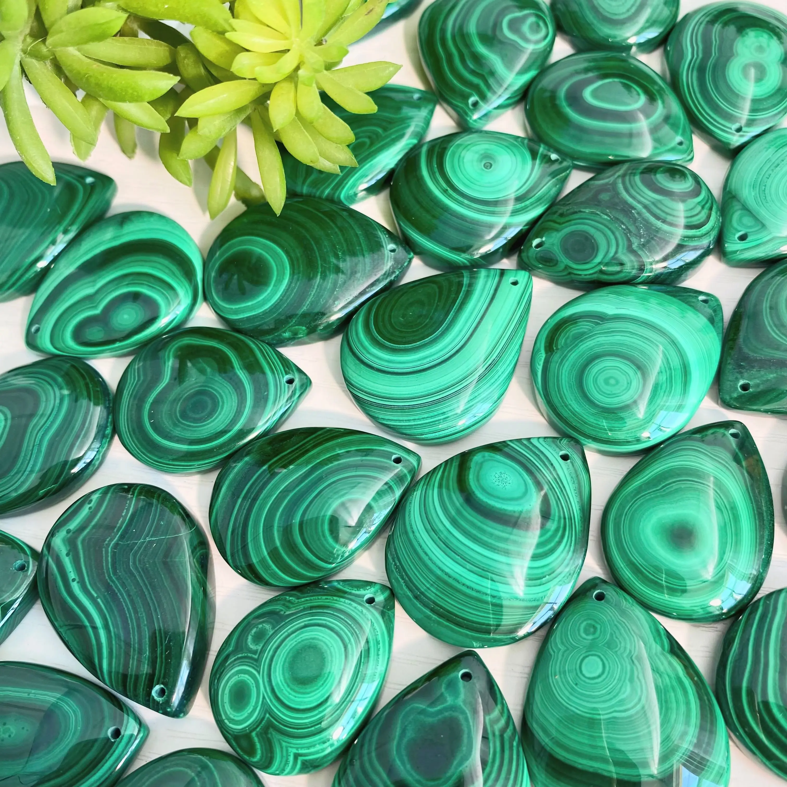crystal pendant malachite pendant Wedding Birthday Anniversary