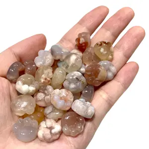 IG Crystal 20 Counts Flower Agate Cat's Paw Crystal Healing Crystal Home Decoration