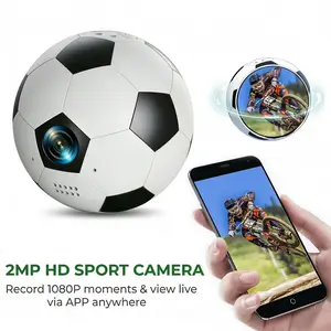 2026 New 2K Thumb Action Camera,2MP HD Sports Camera with WiFi Mini Body Sports Camera,Football Shape Portable Vlogging,Outdoor Recording, Helmet Cam for Cycling,Vlogging/Ski/Travel/Cycling/World Cup Recording HD Action Camera