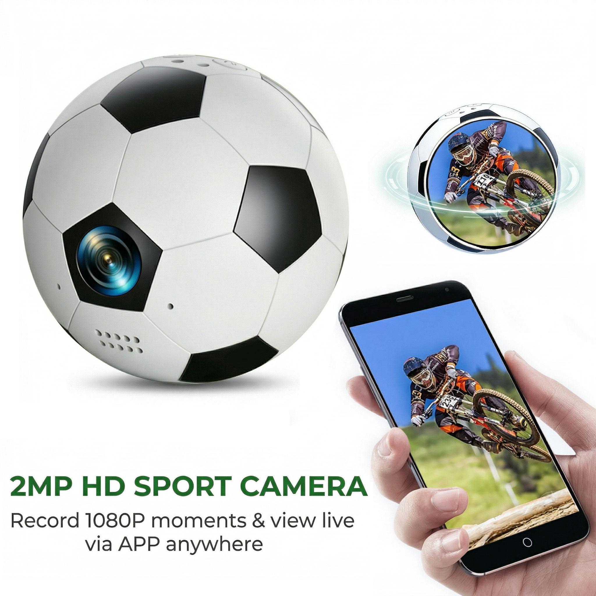2026 New 2K Thumb Action Camera,2MP HD Sports Camera with WiFi Mini Body Sports Camera,Football Shape Portable Vlogging,Outdoor Recording, Helmet Cam for Cycling,Vlogging/Ski/Travel/Cycling/World Cup Recording HD Action Camera