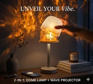 Aurora/Ocean Wave/Water Ripple Desk Lamp 16-Color Ambient Table Lamp with Control, Relaxation &Romantic Night Ambience,Suitable for Bedroom, Living Room, Study, Home,Perfect Gift for Holidays, Birthdays & Events! Bedroom lighting