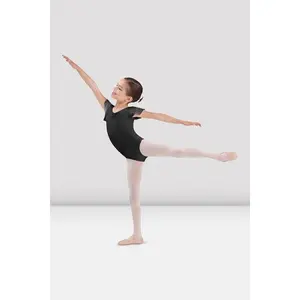 BLOCH - CL3732  Girls Flutter Sleeve Leotard Black