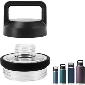 Screw Top Lid Replacement Compatible with Rambler Yeti, Screw Top Chug Cap Compatible with All Yeti Rambler 18/26/36/46/64 OZ,1PC Drinkware Transparent
