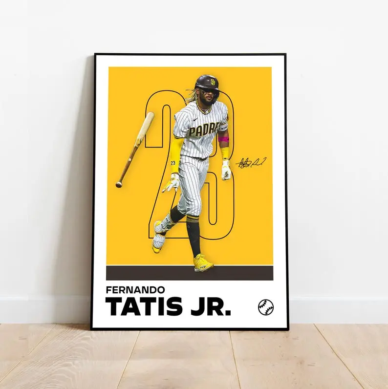 Fernando Tatis Jr. Poster - Minimalist Baseball Art Print for Fans- No Frame