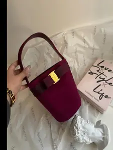 Pre-owned FENDI As Shown Tote Bags Ferragamo handbag Purple HO515