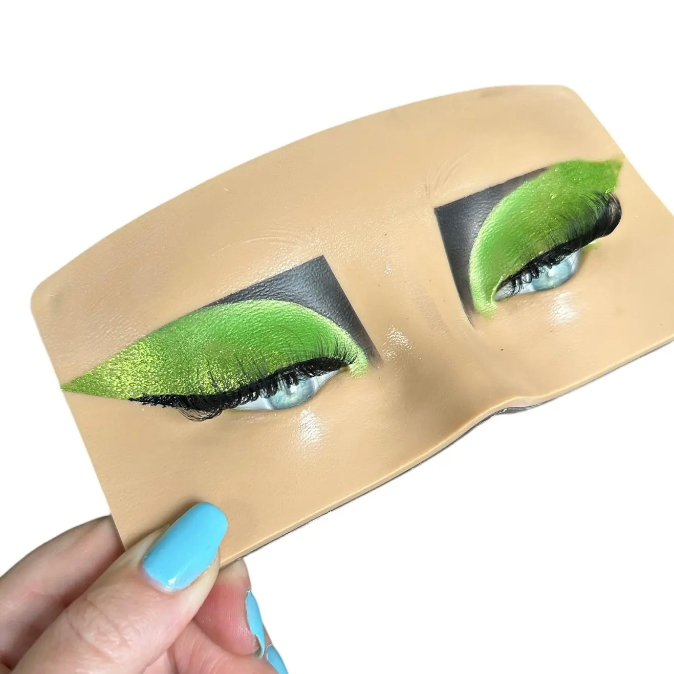 Mateo Beauty Eyeliner & Eyeshadow Practice Mannequin - 7x3.5 in Practice Board, Removable Makeup, Reusable Beauty Tool for Makeup Skill Training (Multiple Shades Available), Eyeliner Practice Mannequin