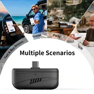 Ultra-Portable Personal Non-contact Alcohol Detector, Type-C Plug & Wireless Design, with Smartphone APP Display, Ideal for Travel, Parties and Daily Use