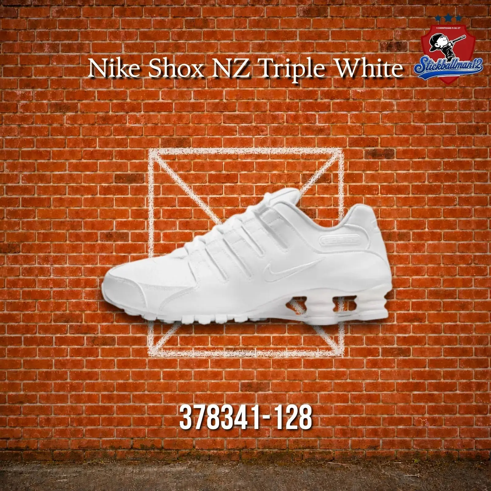 Nike Shox NZ Triple White (378341-128)