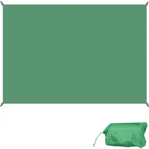 Multifunctional Waterproof Tarp with Carry Bag, Ultralight Outdoor Tent Footprint for Ground Camping Hiking, Green 57.1" x 39.4"