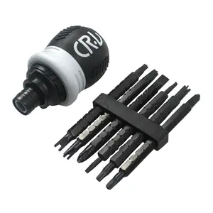 Ratcheting Screwdriver,13-in-1 Stubby Screwdriver Mini Telescopic Labor-Saving Removable Multi-Bit Screwdriver&Nut Driver