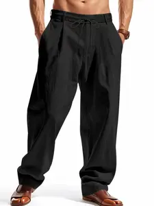 Men's Linen Loose-Fitting Casual Pants, Comfortable Summer Wear, Stylish Relaxed Fit, Perfect for Daily Use