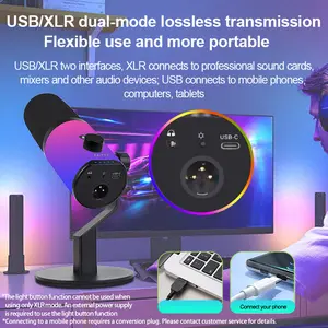 ZX777 Moving Coil Microphone - Plug-and-Play, XLR-USB Dual-Mode, Noise-Reduction Audio Device with USB Power for Mobile Phones & Smartphones