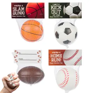 Funeta Sports Stress Ball Valentines for Kids | 30-Pack