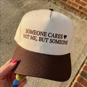 Funny Saying Embroidered Hat Someone Cares Not Me Two Tone Baseball Caps Humor Gif For Her/Him