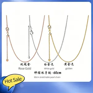 S925 Silver Plated DIY Beaded Bracelet!Gold Silver Two Tone Adjustable✨