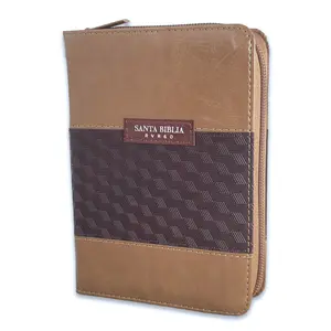Bible in Spanish Pocketsize with Zipper Reina Valera 1960 Imitation Leather Brown with Index