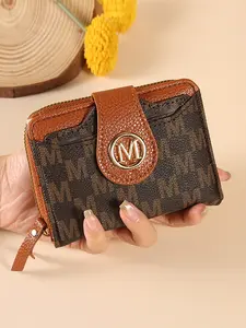 Women's Fashionable  New Retro Lychee Pattern Letter Design Wallet Multi-Card Slots Short Wallet Small Women Purse Thicken Fashion Compact Vintage Coin Pouch For Women Wallet Purse Wallet Small Wallet Cute Wallet Mini Wallet  with  ID Window