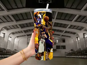 Kobe Bryant 20 oz Tumbler | Basketball Legend Drinkware | Mamba Forever Insulated Cup | Customizable Lakers Gift | Sports Fan Merchandise